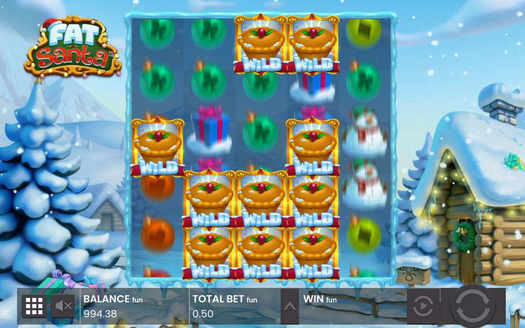 Basisrunde mit Santa's Sleigh Feature im Raster