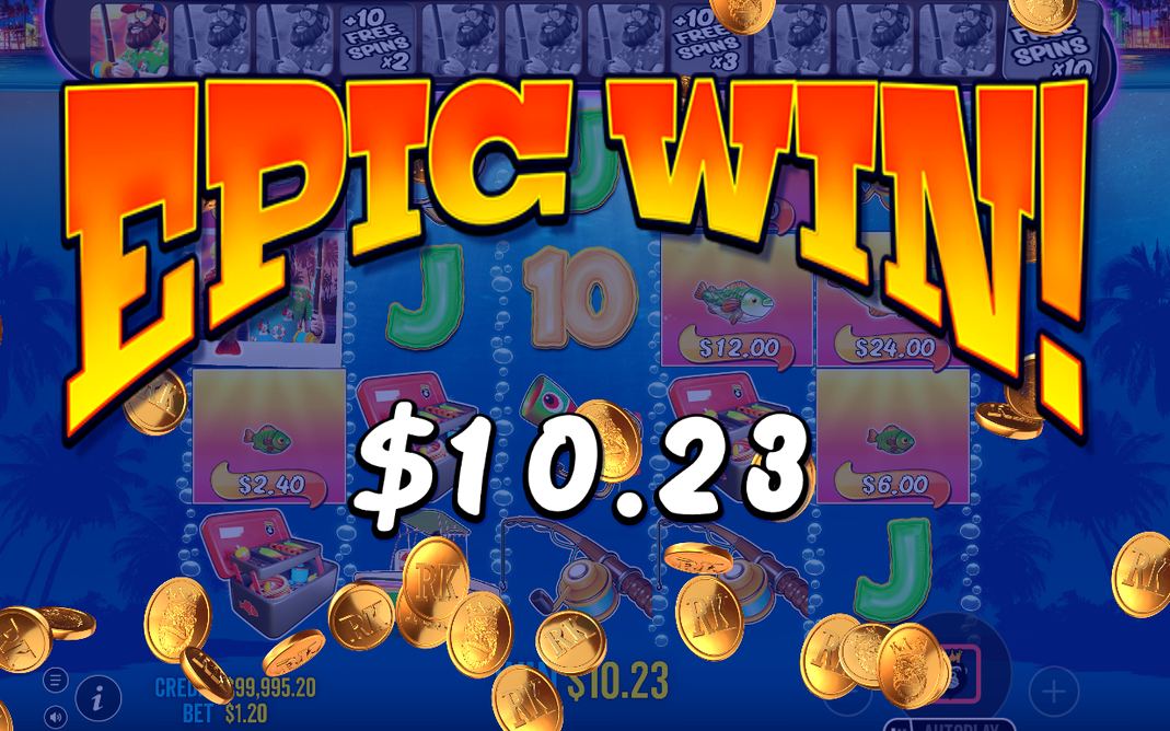 Free Spins mit Wild und Geldwert-Fischen im 5x4-Raster